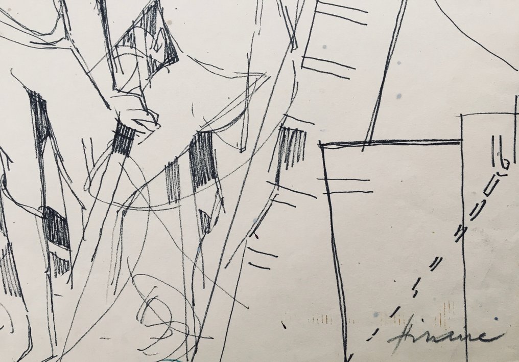 Camille Hilaire (1916-2004) - Les vendangeurs - Dessin original signé #3.2