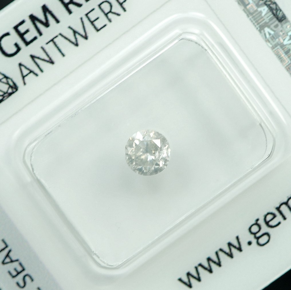 χωρίς τιμή ασφαλείας - 1 pcs Διαμάντι  (Φυσικό)  - 0.50 ct - Στρογγυλό - H - I2 - Gem Report Antwerp (GRA) #3.2