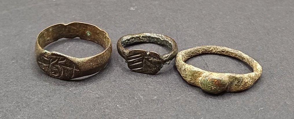 古羅馬 青銅色 装饰戒指 - 20 mm (沒有保留價) #3.2