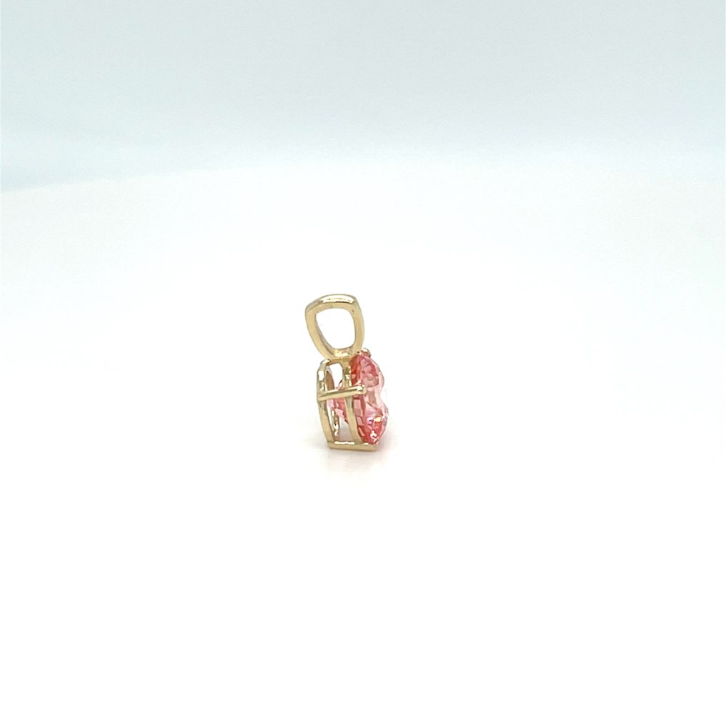 Nincs minimálár - Függő - 14 kt. Sárga arany - 1.19ct. tw. Rózsaszín Gyémánt (Laboratóriumban előállított fancy színű gyémánt) #3.2