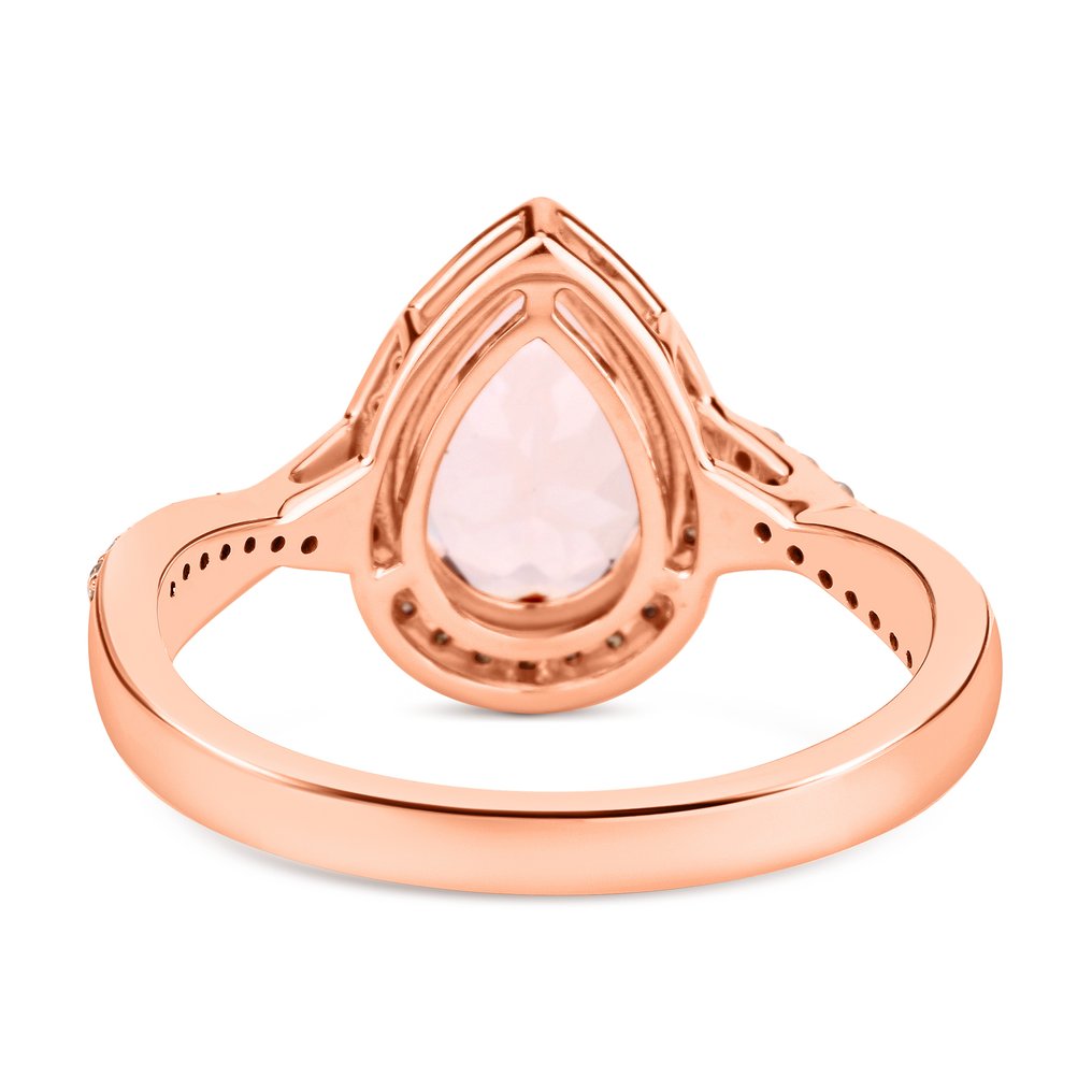 Δαχτυλίδι - 14 καράτια Ροζ χρυσό -  1.38ct. tw. Μοργκανίτης - Διαμάντι #1.0