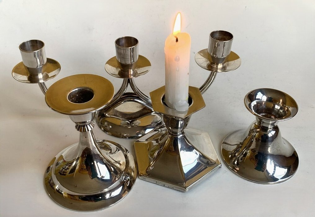 Keltum e.a. - 燭台 - 镀银金属 - 四个烛台 #2.1