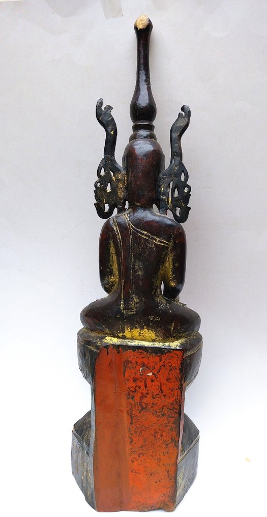 Shan Buddha Jambhupati Statue 73 cm - 塑像 - 缅甸 #3.2