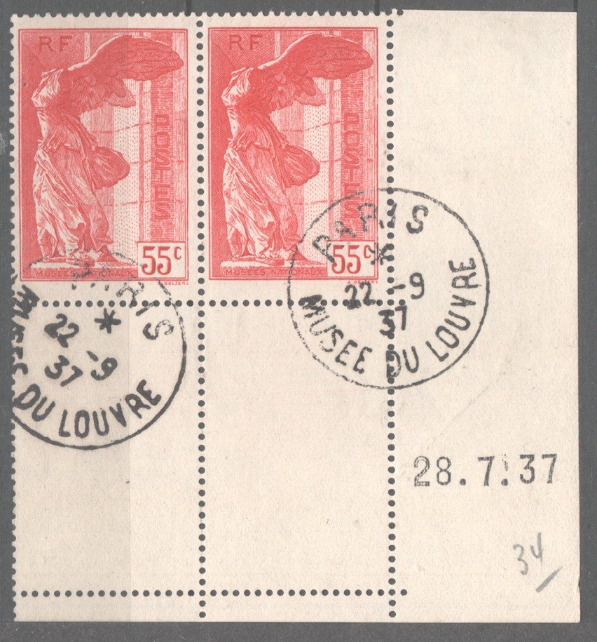 Frankrike 1937 - For museene - par med Coin Dates - YT 354-355 #2.1