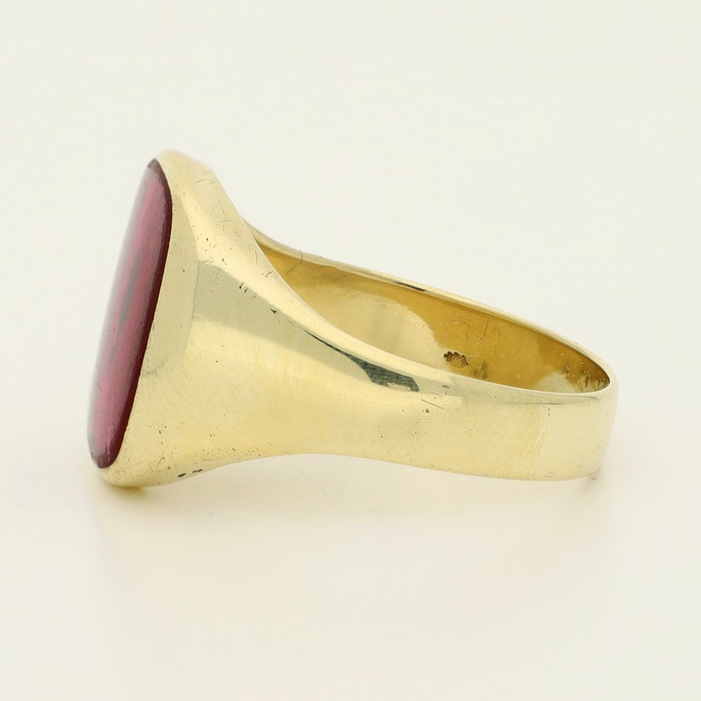 Gyűrű - 14 kt. Sárga arany - Robijn #1.0