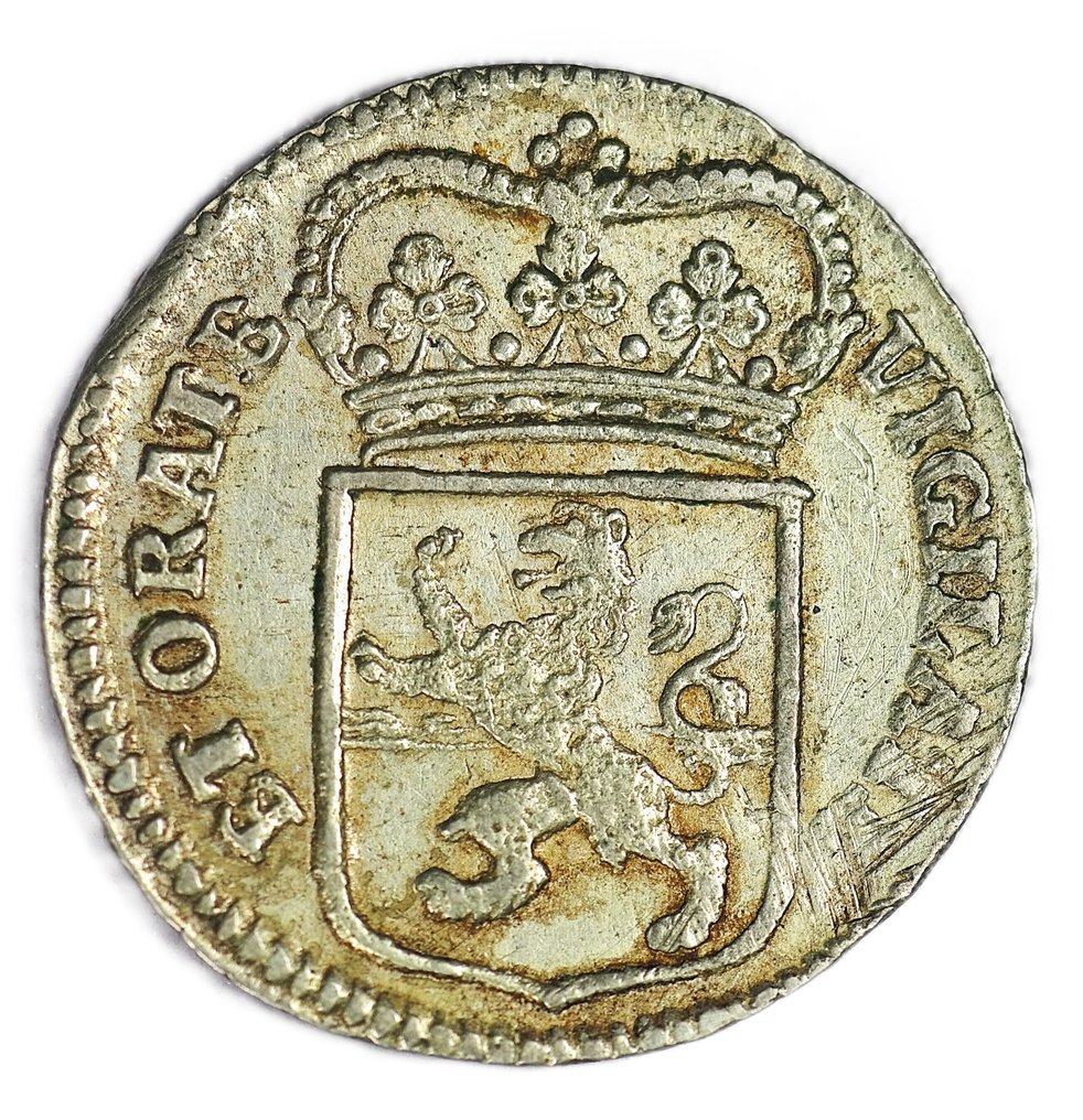 Holandia - Overijssel. Silver Duit 1770 - 'New Year’s Type' - CNM 2.38.118 - Very Rare #2.1