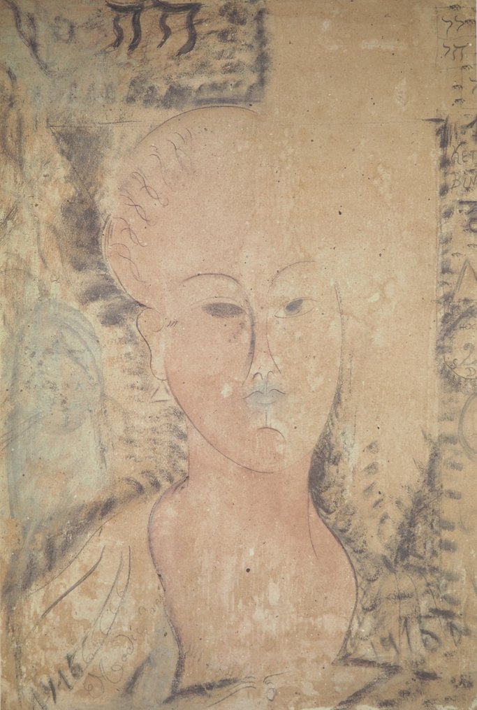 Amedeo Modigliani (1884-1920) - Femme au chignon #1.0