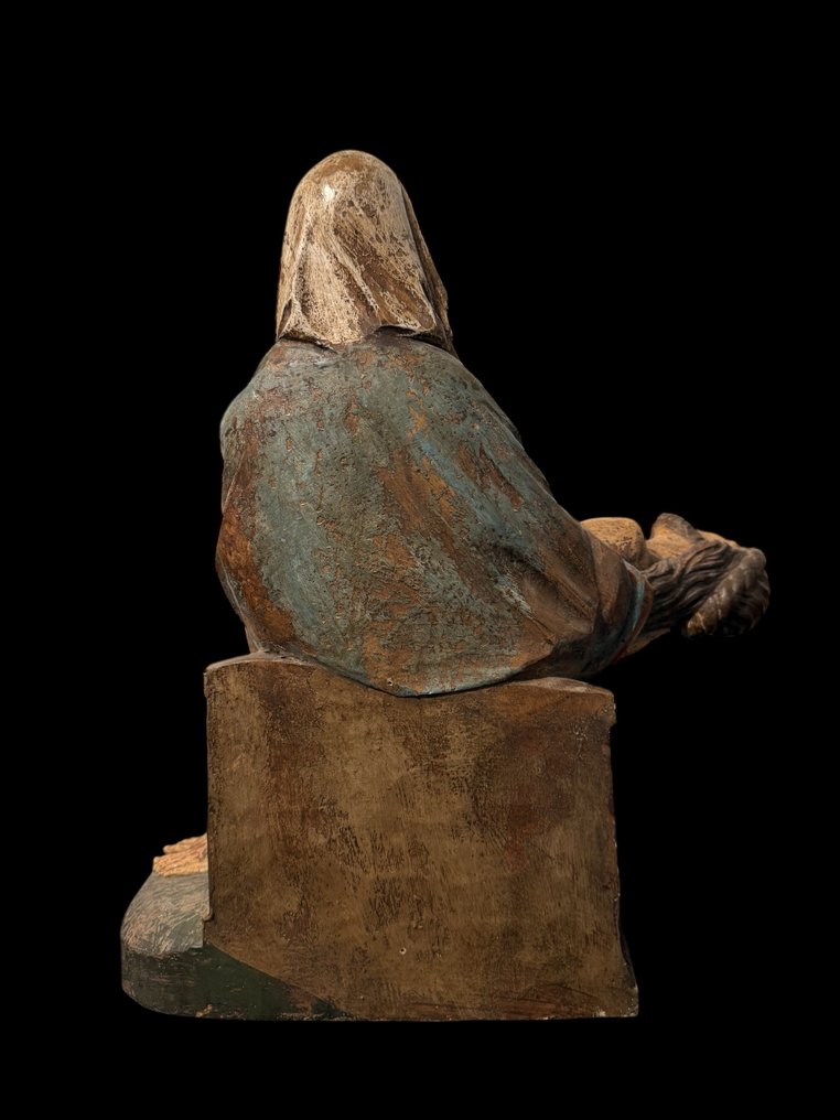 雕刻, Pïeta - Gotieke stijl - 19e eeuw - 46 cm - 木 #3.2