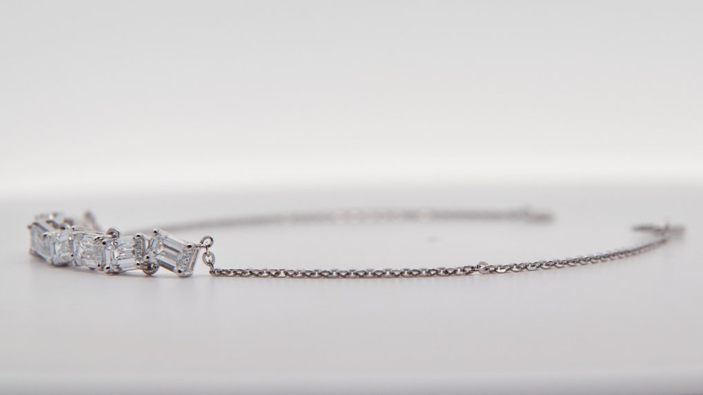 没有保留价 - 手镯 - 14K包金 白金 - 2.14ct. tw. 钻石 (实验室培育) #4.3