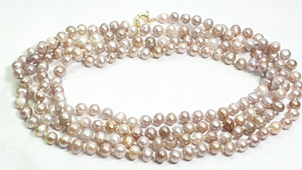 Luonnolliset kultaiset helmet - luonnollinen väri - puhtauden symboli - erittäin erityiset - Plata - Kaulakoru #2.1