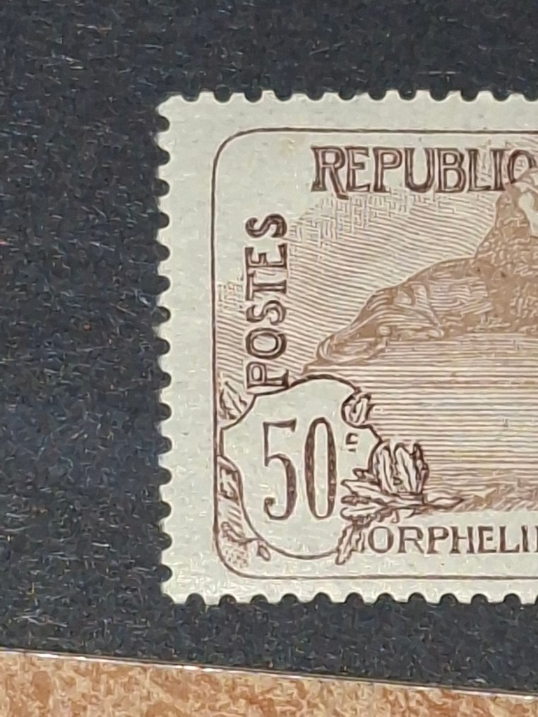 Γαλλία 1917 - Ορφαν 1η σειρά Αριθμός 153 καινούργιο * υπογεγραμμένο Brun #1.0