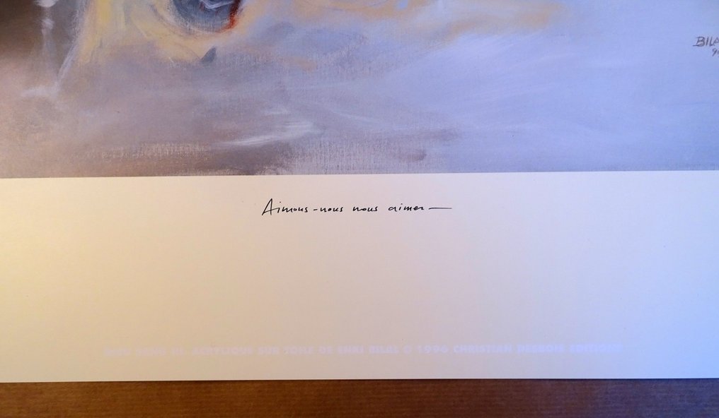 Bilal, Enki - 1 Offset Print - Bleu sang III - Aimons-nous nous aimer - 1996 #1.0