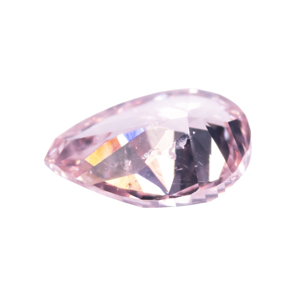 1 pcs Diamant (Colorat natural) - 0.21 ct - Pară - Fancy Roz - Nespecificat în raportul de laborator - GIA (Institutul gemologic din SUA) #3.2