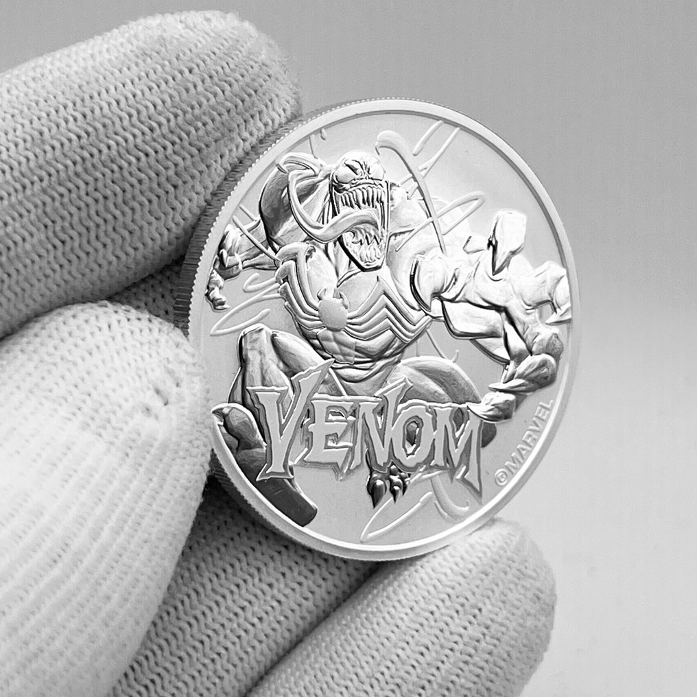 Niue. 2 Dollars 2020 – Marvel Venom – 1 oz Silver coin – Ag .999 (Sem preço de reserva) #1.0