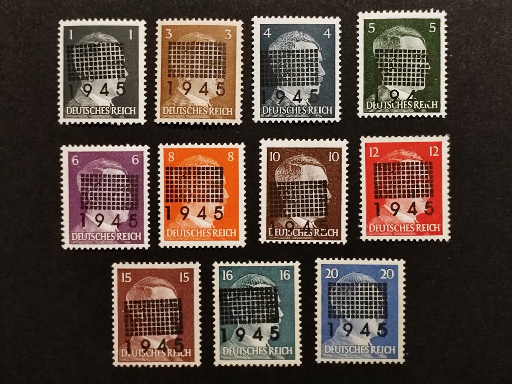 Alemanha 1945 - Correio local de Netzchkau-Reichenbach com sobrecarga MNH - Mi. 1/11 Type I #1.0