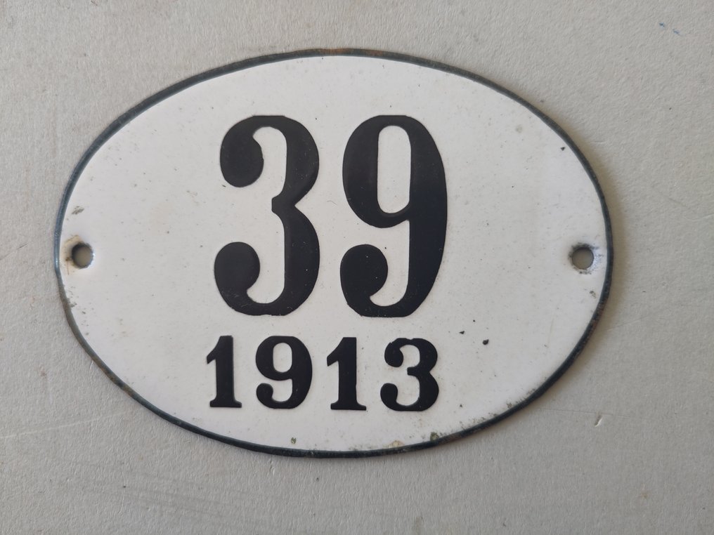 4 Schilder Zahlen Typographie - Enseigne en émail (4) - Émail #2.1