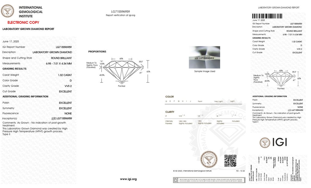 Zonder minimumprijs - Oorbellen - 14 karaat Witgoud -  2.40ct. tw. Diamant (Lab-grown) - Ronde D-VVS2 #3.2