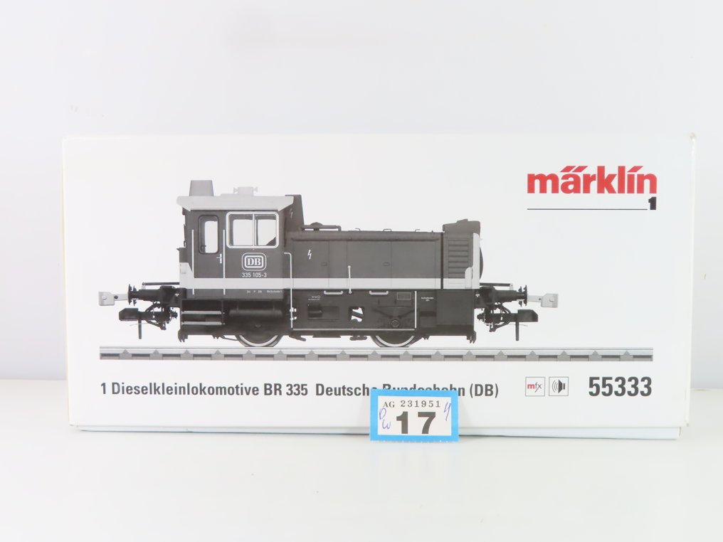 Märklin 1 - 55333 - Diesellocomotief (1) - BR 335 (Köf III) Full Sound en Digitaal bedienbare koppelingen - DB #2.1