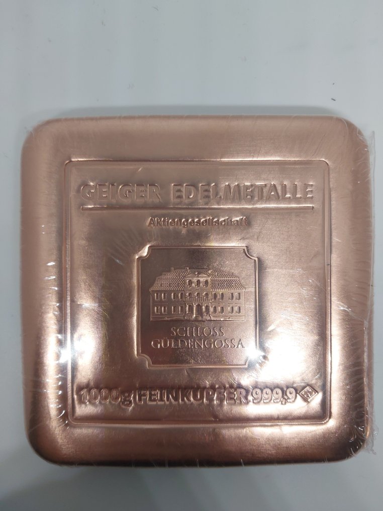 1 quilograma .999 - Copper - Geiger Edelmetalle, Germany - Selado e com certificado (Sem preço de reserva) #4.3