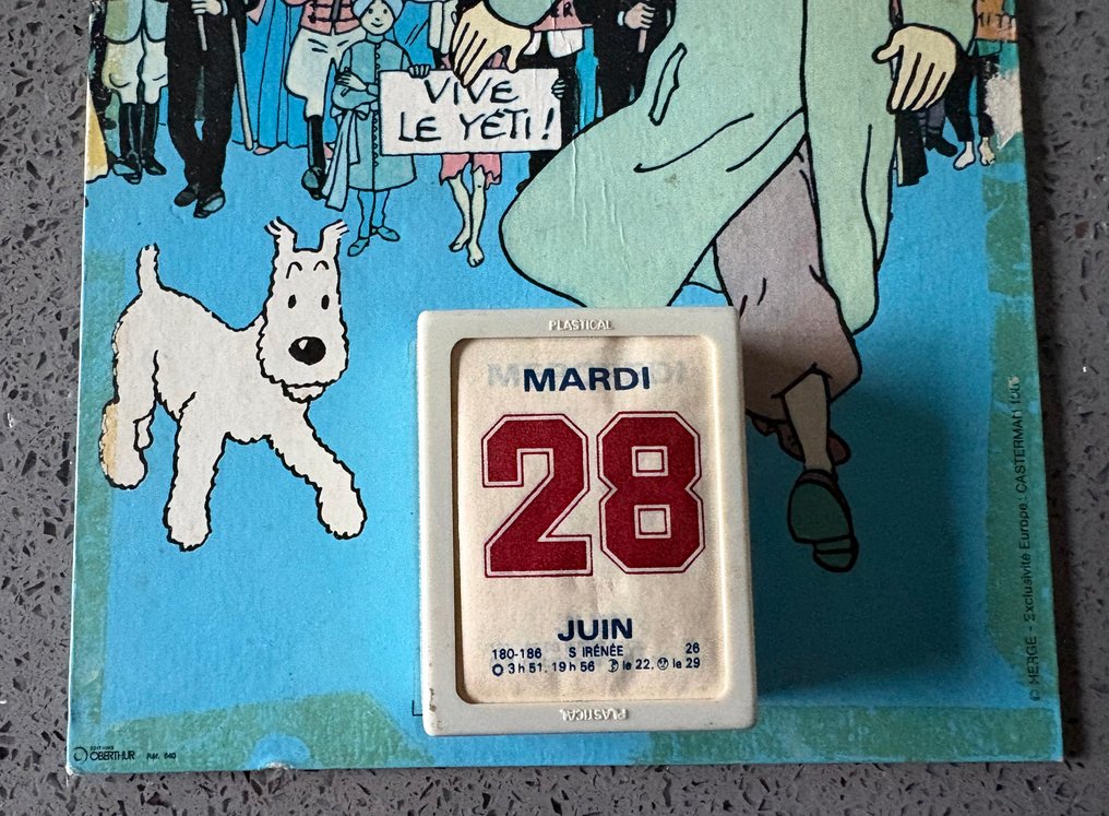 Tintin - Calendrier Oberthur 1987 - 1 Calendar - 1986 #3.2
