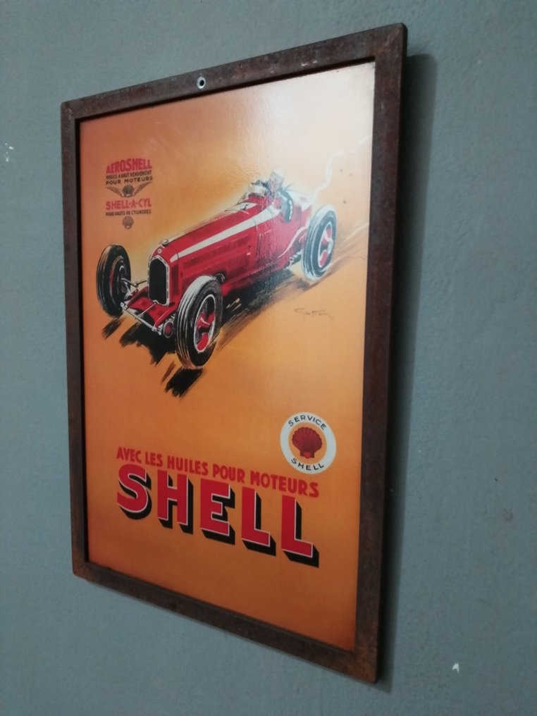 Shell - 用铁制的教导 - Shell - 广告标牌 - 1970 - 铁 #2.1