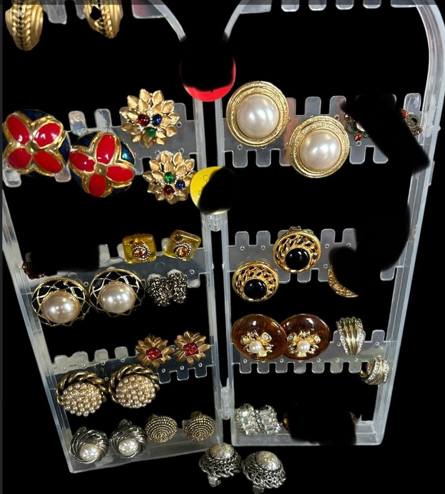 Fém, Gyanta, Üveg - Drop fülbevaló #1.0