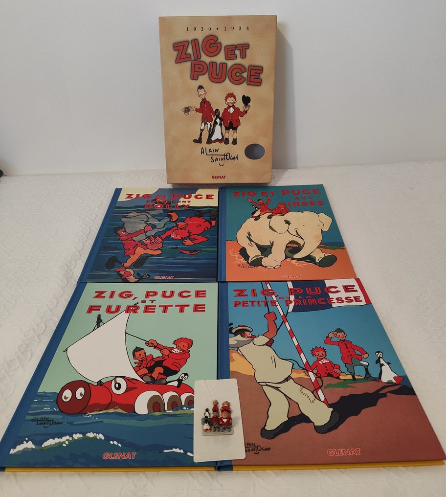 Zig et Puce - 4x C + figurine + coffret - 4 Album - Reprint - 1995/1996 #1.0