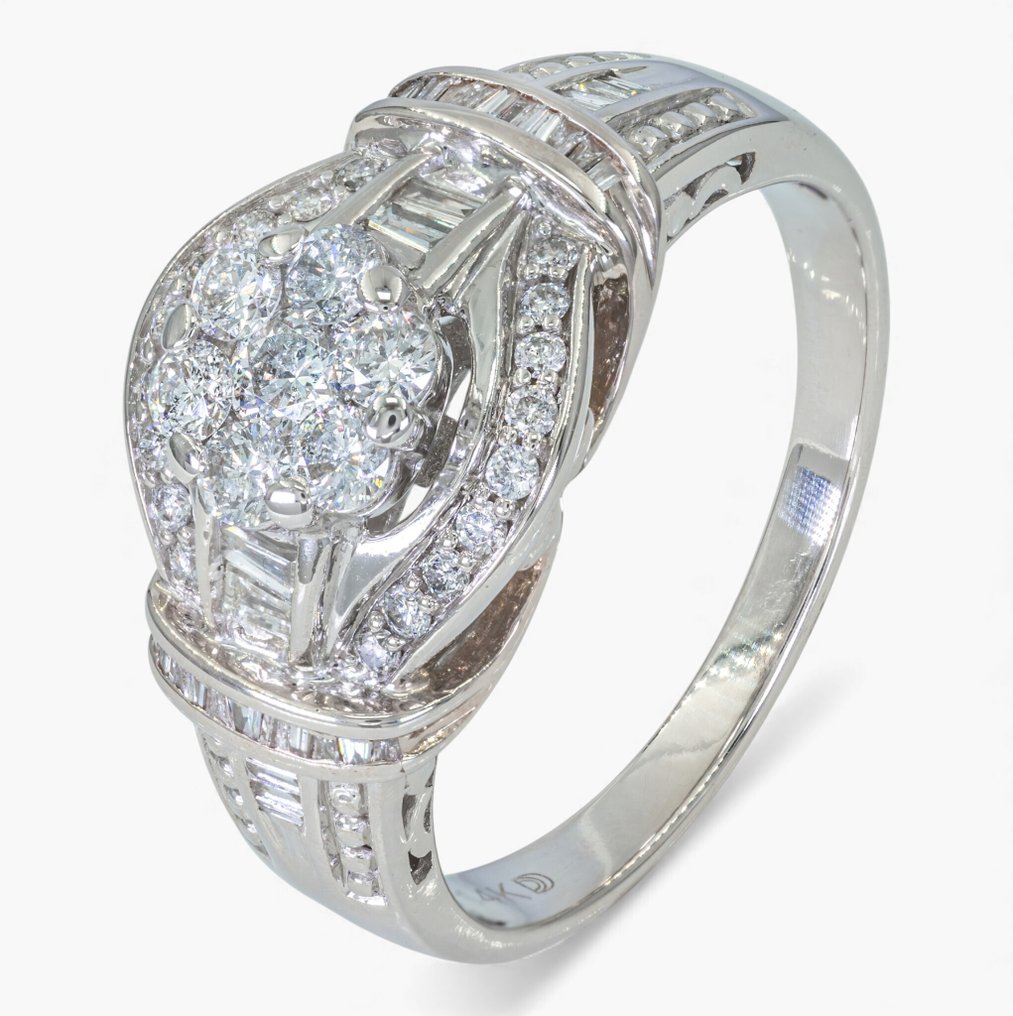 Sans prix de réserve - Bague - 14 carats DRH, Or jaune - 0.85ct. tw. Diamant (Naturelle) #1.0