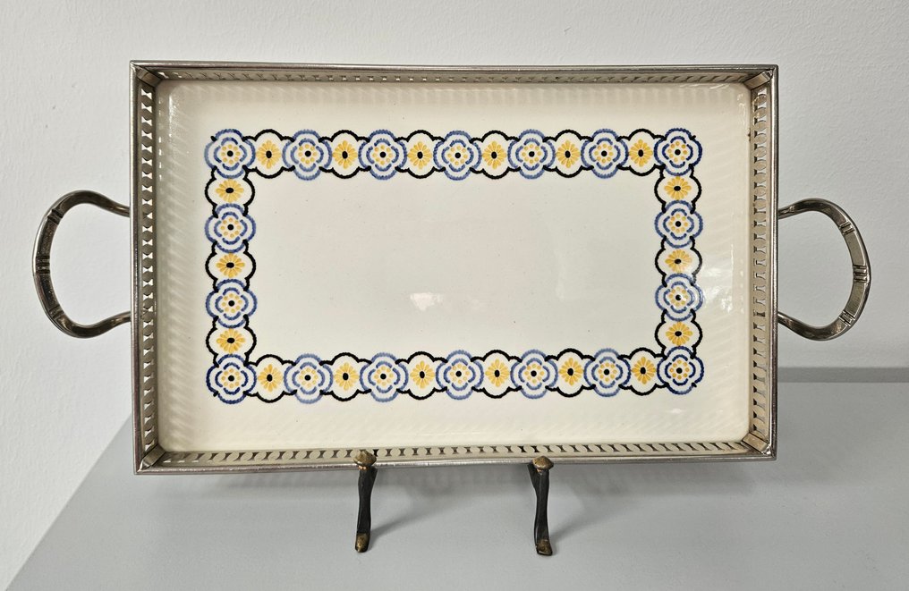 Tablett - Serveerblad - Präsentierblatt - Jugendstil / Art Nouveau - Porzellan #1.0