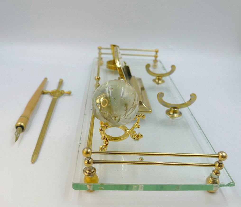 Schreibtischset - Bronze, Glas, Metall #4.3