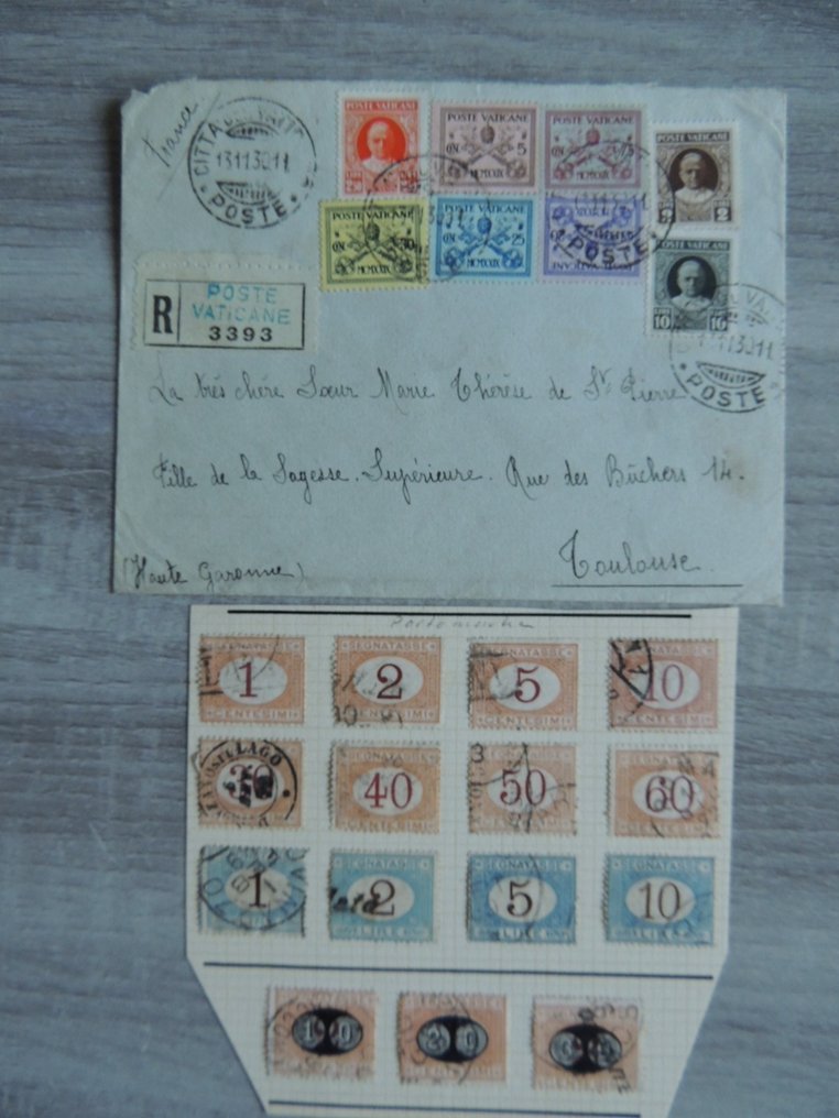 意大利  - 意大利一批邮票和各种文件，装在一个盒子里。 #3.2