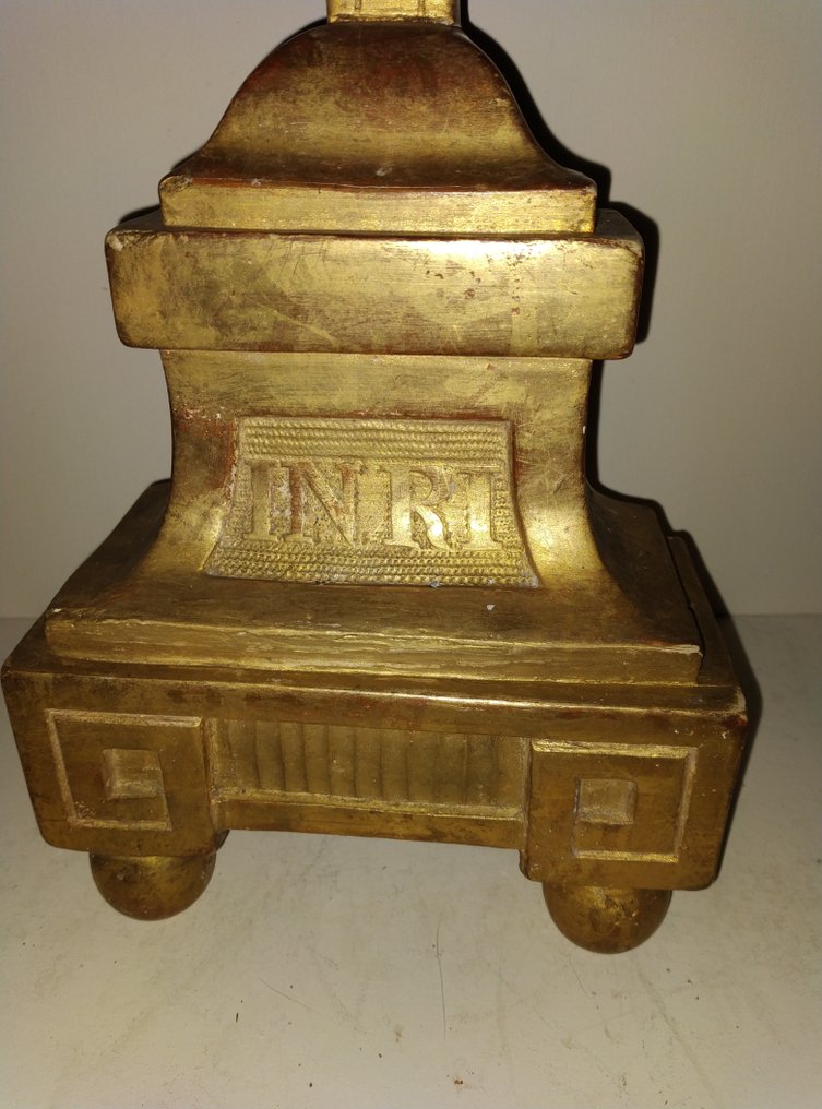 Croix - Bois doré - 1850-1900 - Inri - 50 cm #2.1