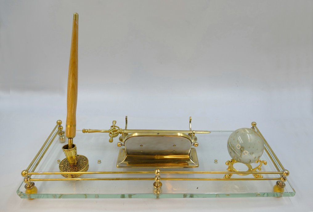 Schreibtischset - Bronze, Glas, Metall #2.1