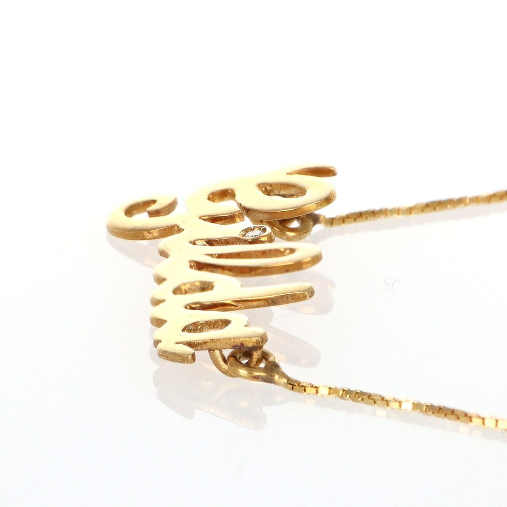 Sem preço de reserva - Colar com pingente - 18 K Ouro amarelo Diamante (Natural) #2.1