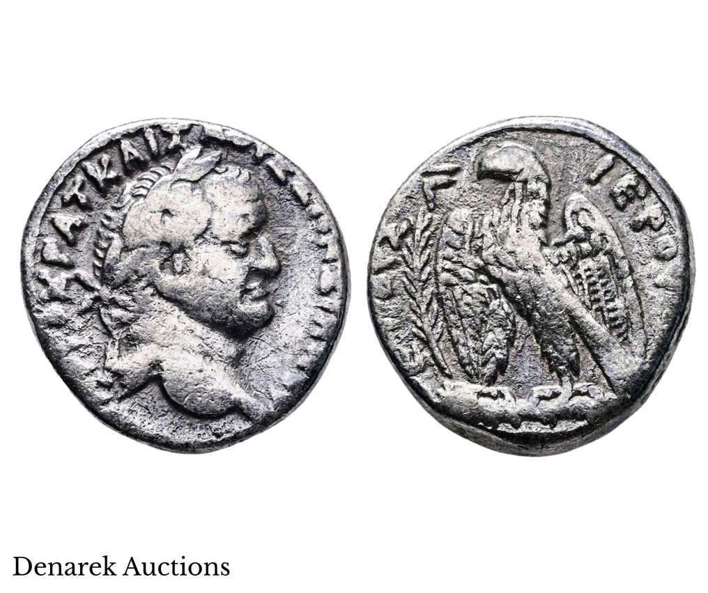 Império Romano (Provincial). Vespasiano (69-79 d.C.). Tetradrachm Seleucis and Pieria. Antioch mint  (Sem preço de reserva) #1.0