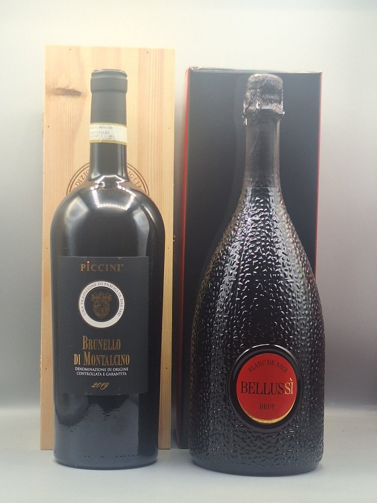 2019 Piccini Brunello Di Montalcino & 2024 Bellussi Blanc De Noir - Toskania, Wenecja Euganejska - 2 Magnum (1,5l) #1.0