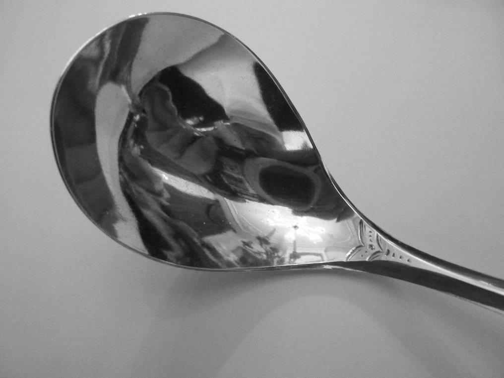 Cucchiaio - Van Kempen 1866, splendido cucchiaio da portata in argento - incisioni fatte a mano dettagliate. #3.2
