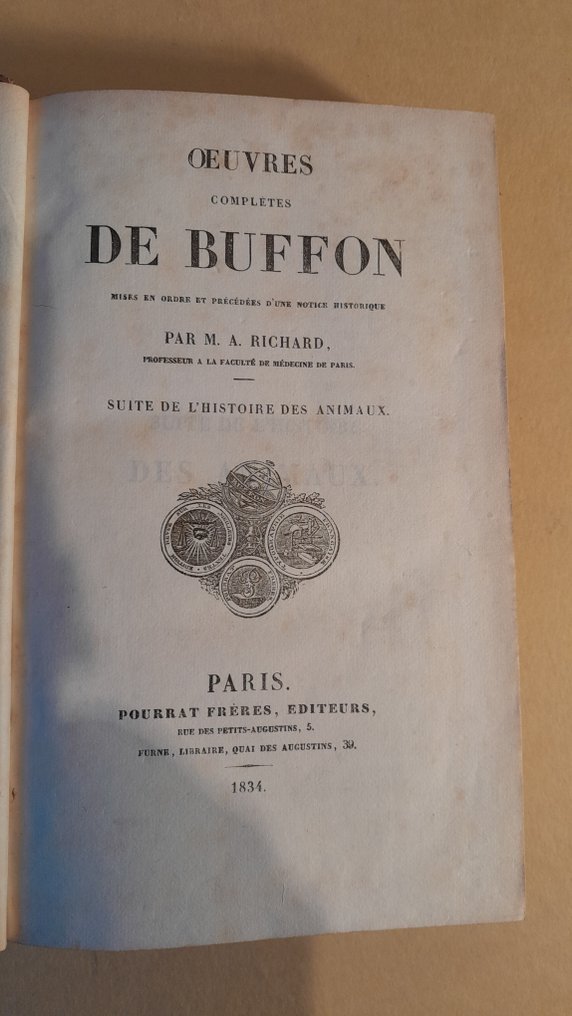 Comte de Buffon - Oeuvres complètes: volumes 10 et 11 les animaux quadrupèdes (sauvages et domestiques) - 1833-1834 #3.2
