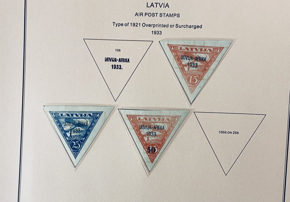 Letonia - Colecție Letonia cu timbre poștale aeriene de calitate superioară. #1.0