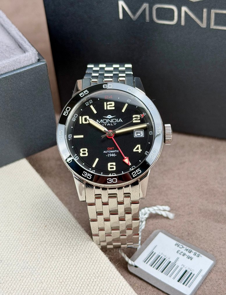 Mondia - Heritage 1946 GMT Automatic - Sem preço de reserva - MI-823-SS-BK-CM - Homem - Depois de 2020 #3.2