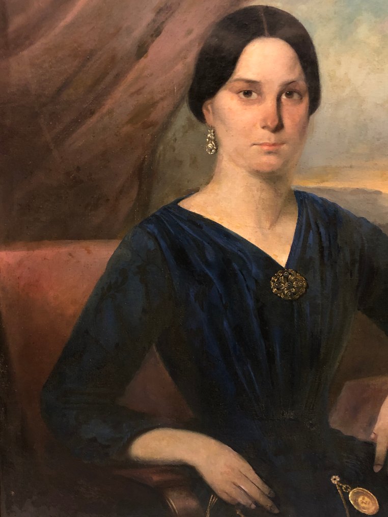 École hispano-cubaine (c. 1870) - Portrait d'une riche planteuse de tabac #3.2