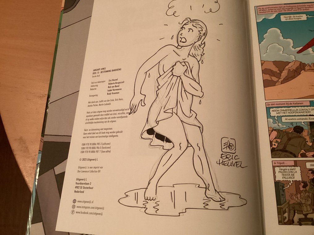 January Jones 13 - Bestemming Bandoeng HC/SC - 2 opdrachttekeningen - 2 Album - First edition - 2025 #1.0