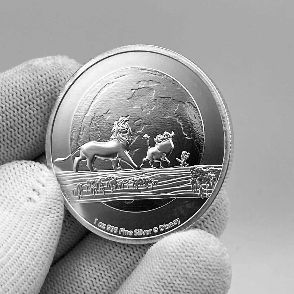 Niue. 2 Dollars 2021 – The Lion King: Timon & Pumbaa – 1 oz Silver coin – Ag .999 (No reserve price) #1.0