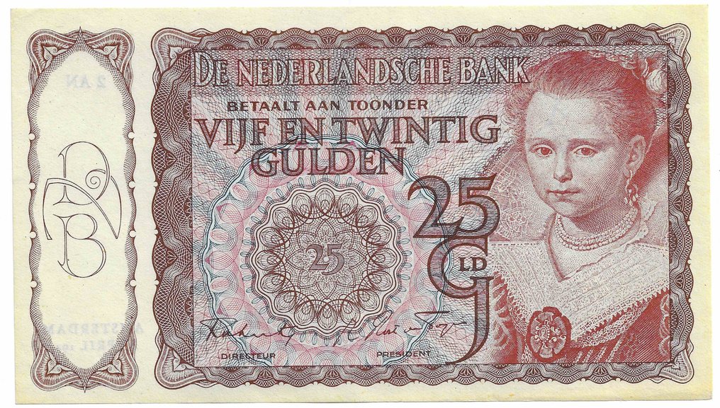 Nederland. 25 Gulden 1944 / Prinsesje II - UNC - (Zonder minimumprijs) #1.0