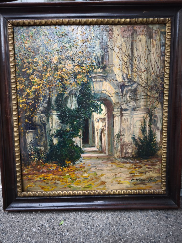 Elisabeth Weber-Fülöp (1883-1966) - Innenhof (Stiftshof Dürnstein?) #2.1