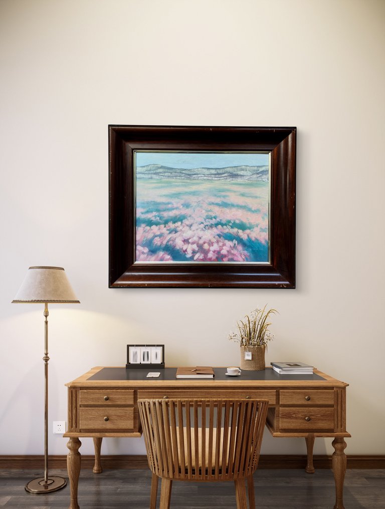 École française du XXe siècle - Champ de fleurs au printemps #1.0