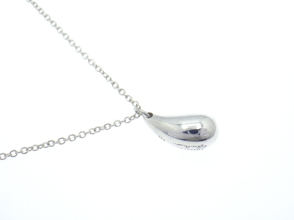 No reserve price - Tiffany & Co. - Necklace - Elsa Peretti Teardrop 925 Silver #1.0