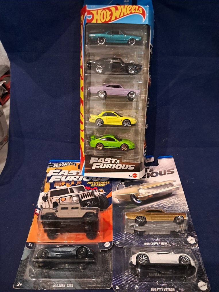 Hot Wheels 1:64 - Model car (5) - Fast & Furious 5-pack e singles Hot Wheels #1.0