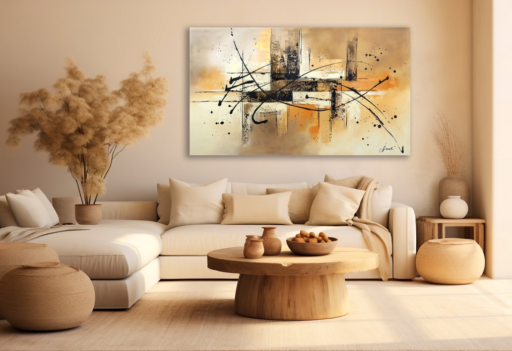 Monika Spiewak - Abstract - XXL - Oil Painting Stretched On The Frame - Ready To Hang - 1/1 Unique Piece #1.0