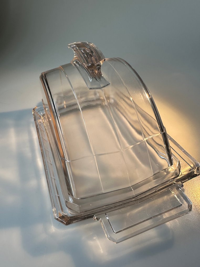 Val Saint Lambert - Charles Graffart en Joseph Simon. - Boterschotel - persglas - Kaasstolp #1.0